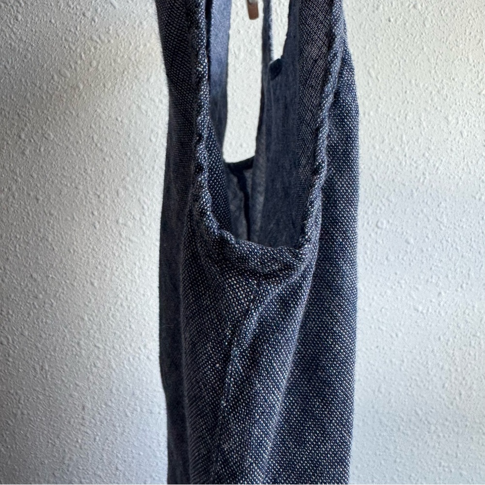 Flax Blue Sleeveless Linen Blend Tank Top - Picture 2 of 6